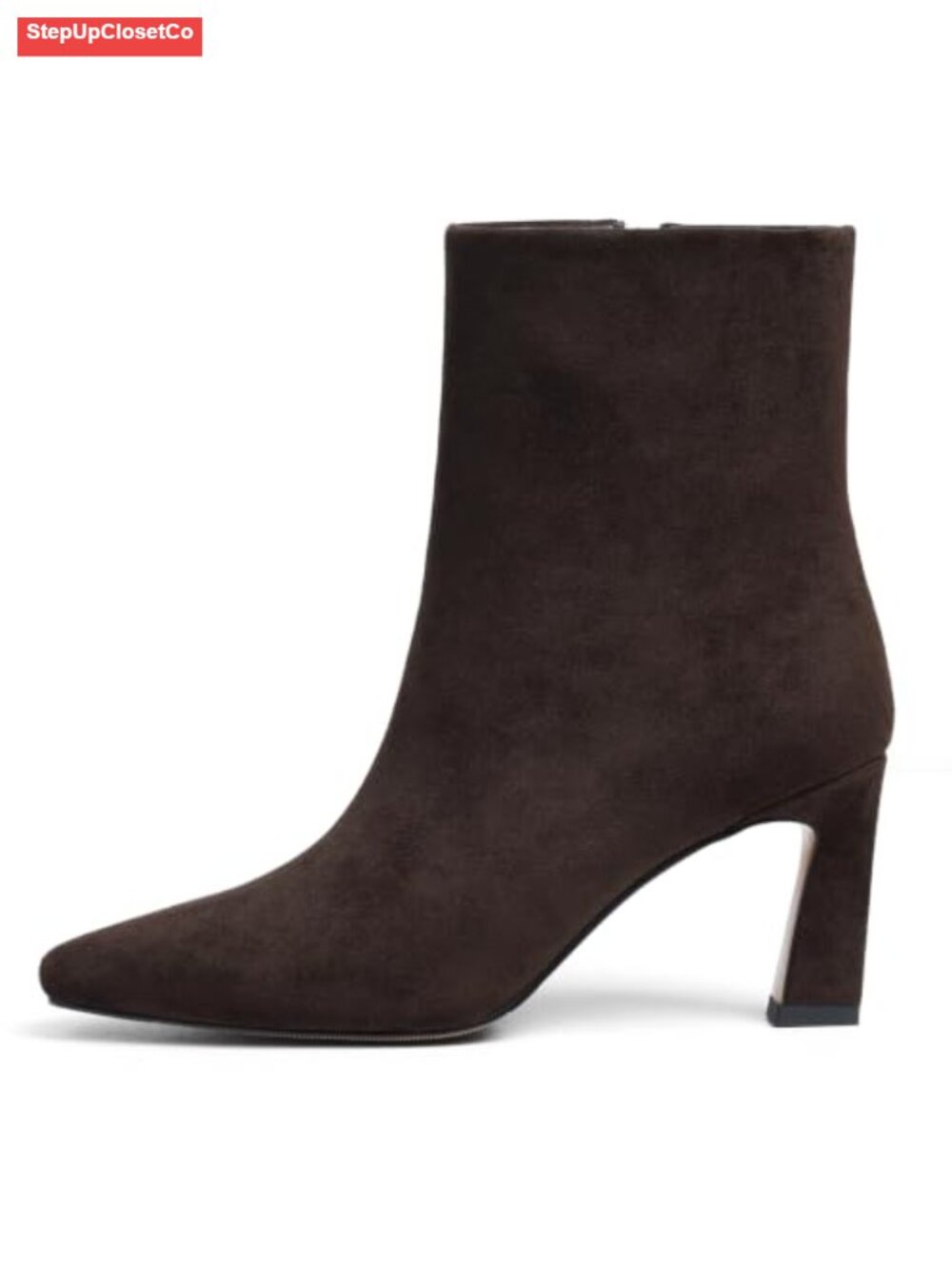 Women's Kitten Heel Ankle Boots with Side Zipper